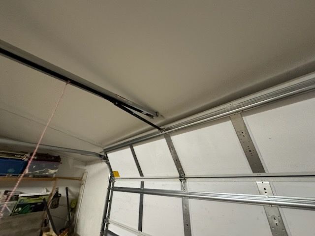 Garage door track repair